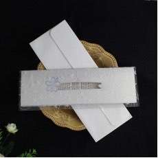 Rectangle Foiling Invitation Card with Clear Plastic Cover Wedding Invitation Card Customized 